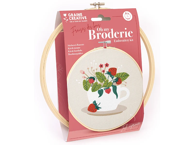 Kit broderie partielle - Fraise des bois