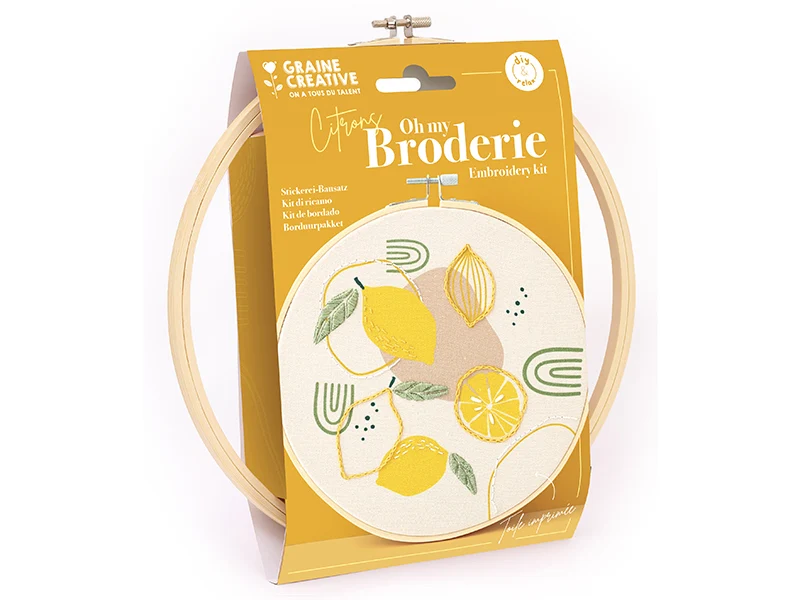Kit broderie partielle - Citron