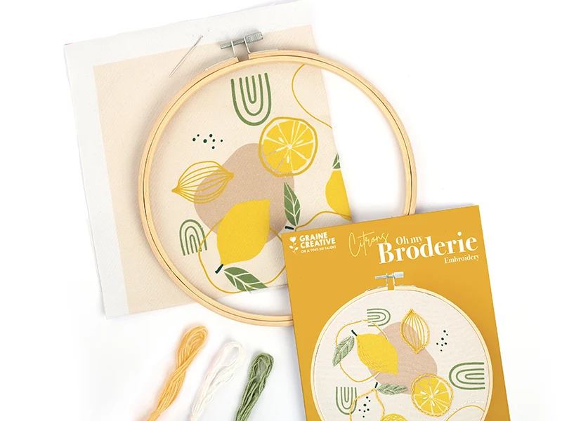 Kit broderie partielle - Citron