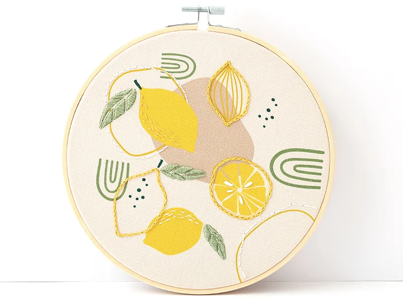 Kit broderie partielle - Citron