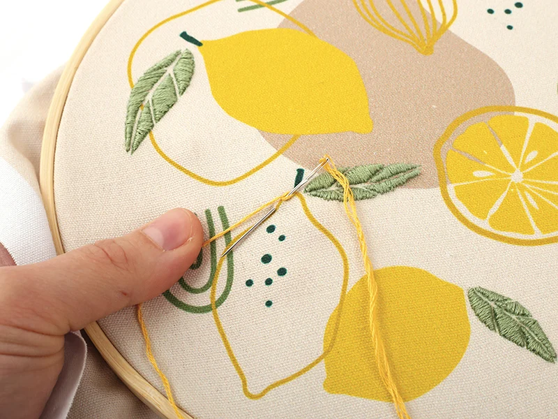 Kit broderie partielle - Citron
