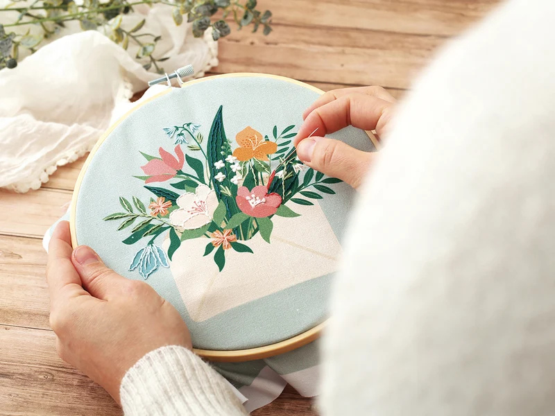Kit broderie partielle - Bouquet