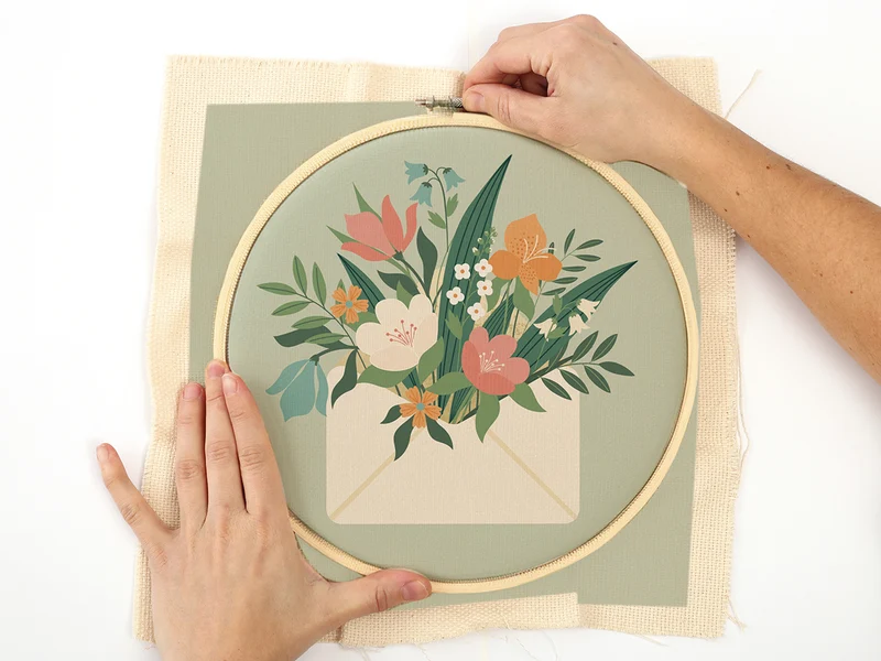 Kit broderie partielle - Bouquet