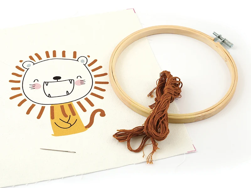 Kit de broderie partielle - Lion (Débutants)