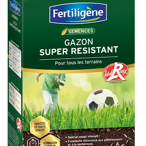 Gazon Super Résistant Label Rouge - 1kg - 40m² FERTILIGENE