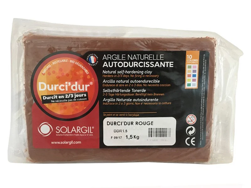 Durci'dur rouge - Argile naturelle autodurcissante