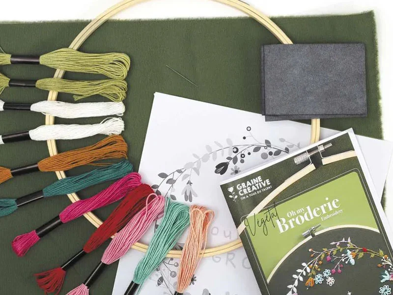 Kit de broderie décorative - Végétal