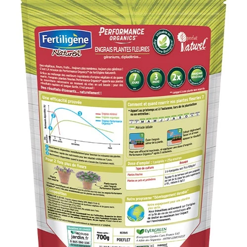 Engrais plantes fleuries organic FERTILIGENE
