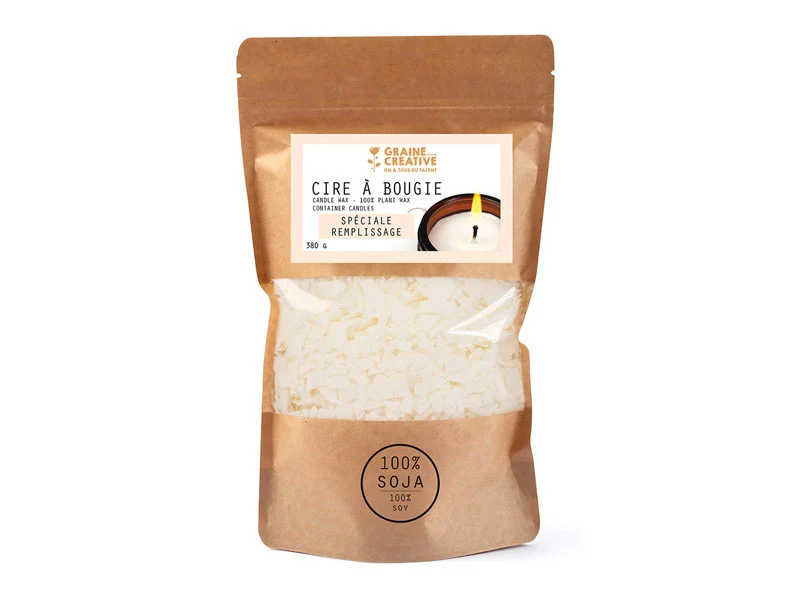 Cire de soja pour bougies de remplissage - 380 grammes