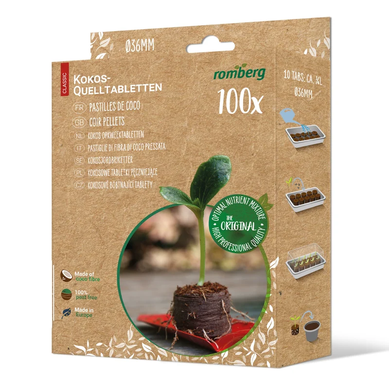 Kit mini serre + 100 pastilles en coco deshydraté