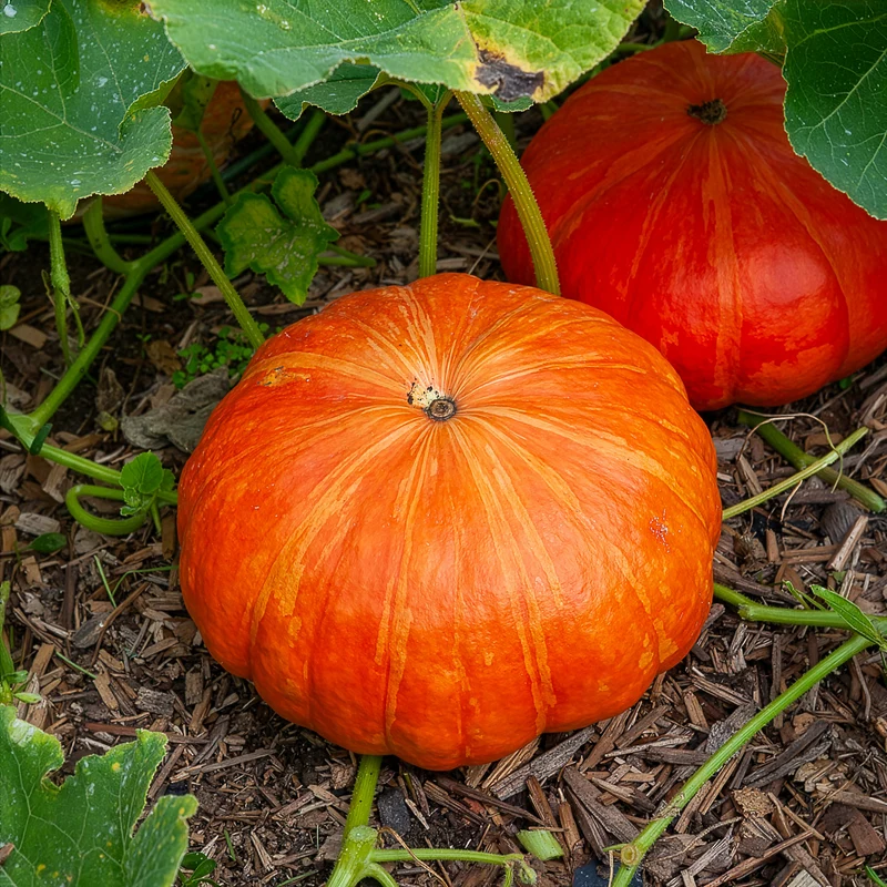 3 Plants de Potiron Rouge Vif d'Etampes