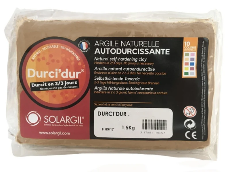 Durci'dur couleur marron chocolat - Argile naturelle autodurcissante