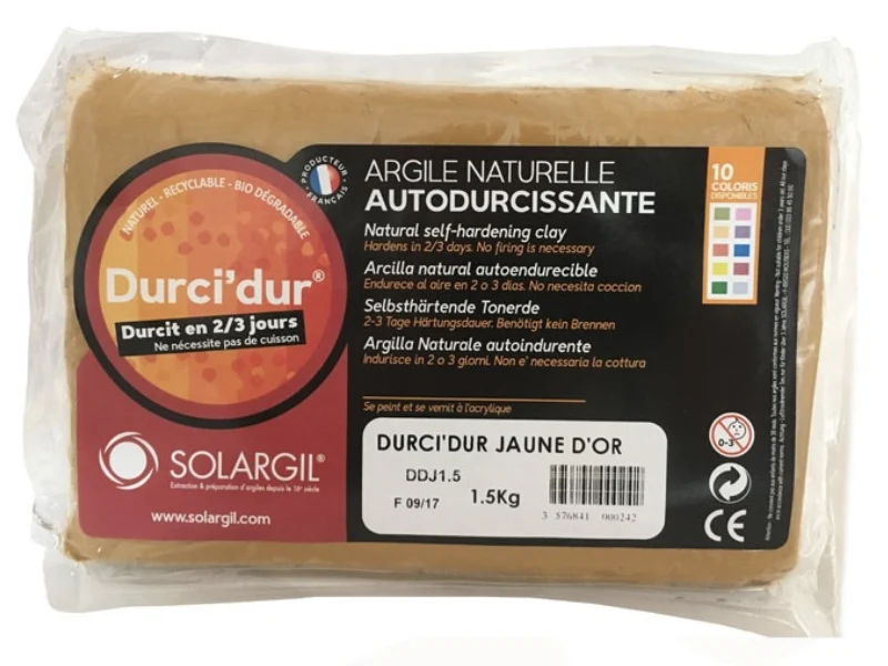 Durci'dur jaune d'or - Argile naturelle autodurcissante