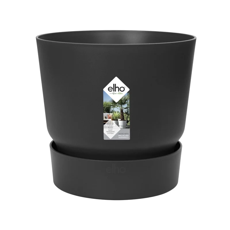 Pot de fleurs Greenville Living noir ELHO