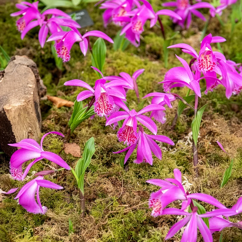 Orchidée de jardin rose