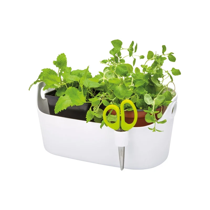 Cache-pot Brussels Herbs Station blanc ELHO