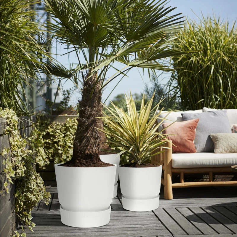 Pot de fleurs Greenville Blanc ELHO