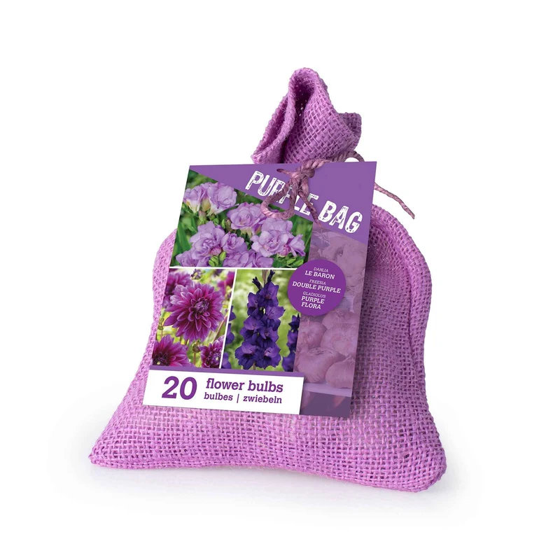 20 Bulbes de fleurs The Purple Bag en mélange