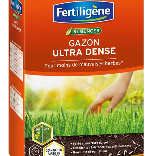 Gazon Ultra Dense pour moins de mauvaises herbes - 875g - 25m² FERTILIGENE
