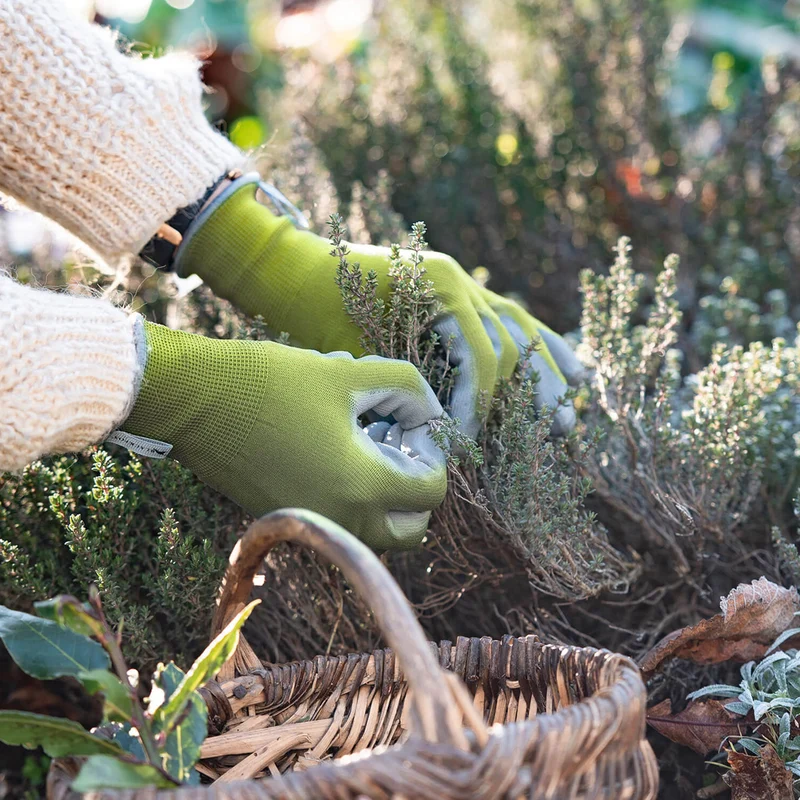 Gant de jardin vert anis