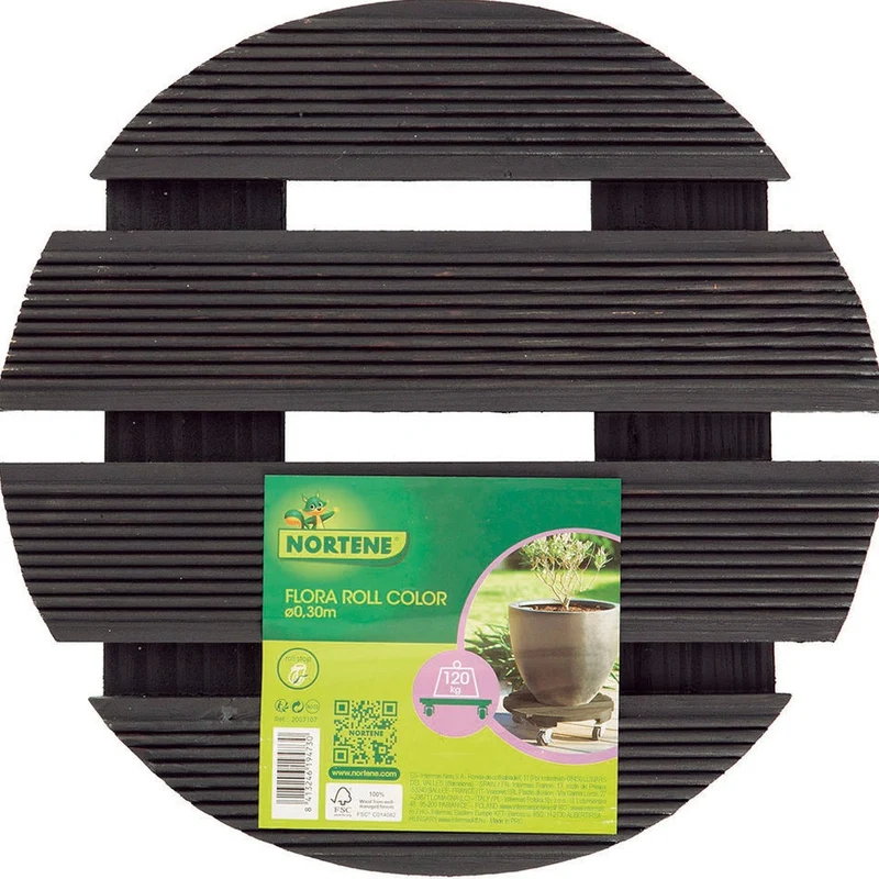 Support à roulette en bois