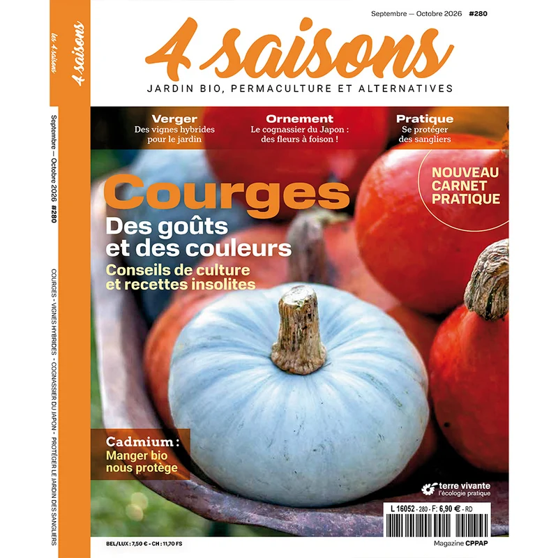 MAGAZINE 4 SAISONS - n°280 COURGES : DES GOÛTS ET DES COULEURS