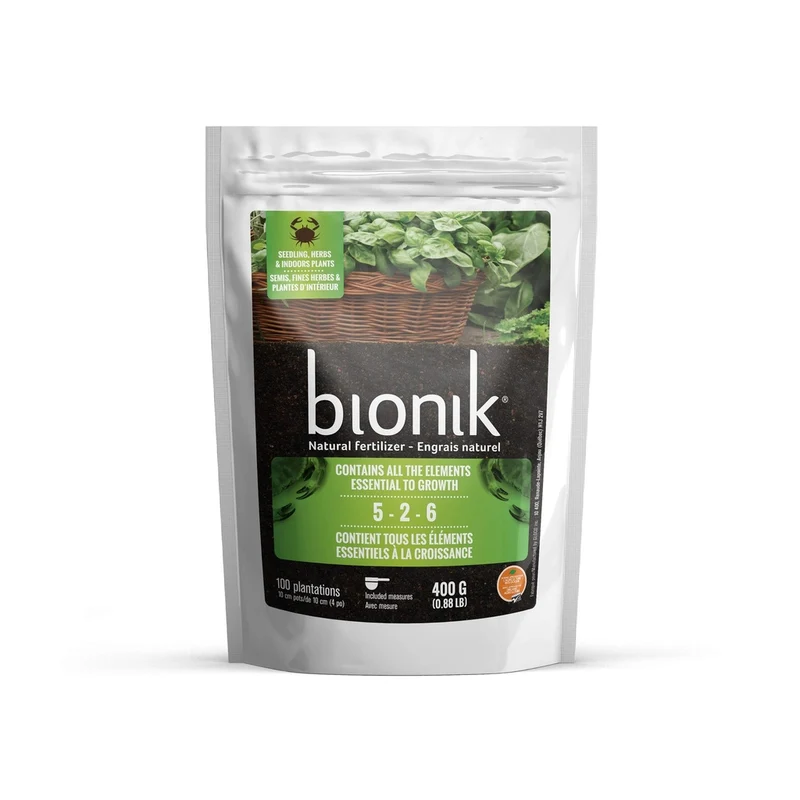 Engrais Bionik pour semis, fines herbes et plantes vertes