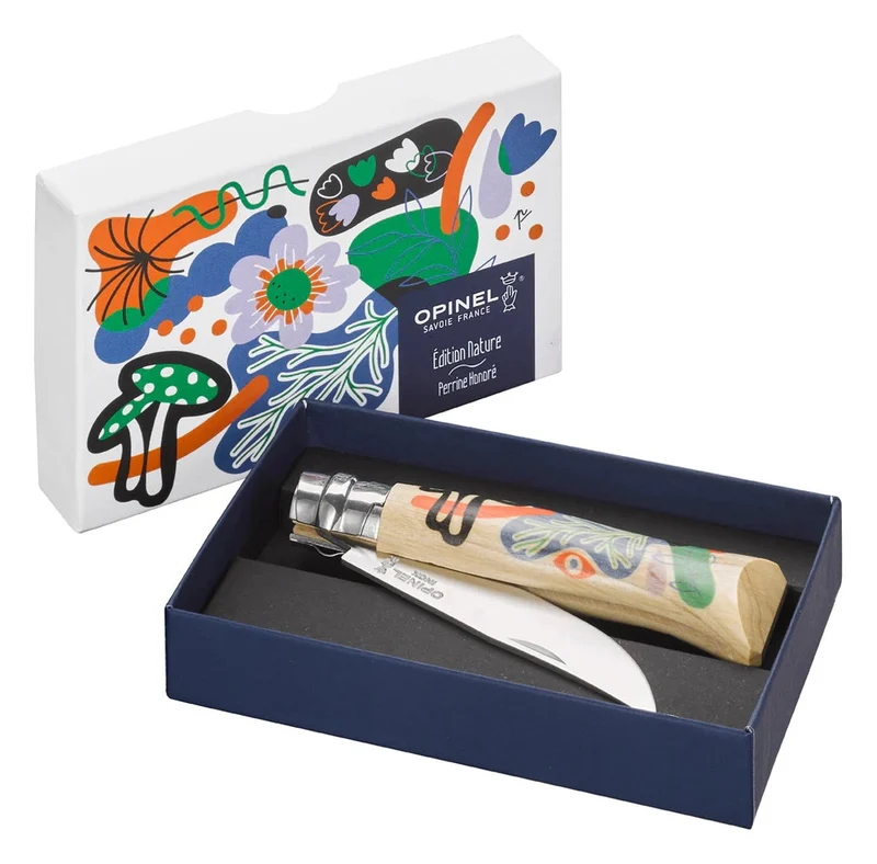 Couteau pliant Nature #08 d'Opinel en édition limitée Perrine Honoré