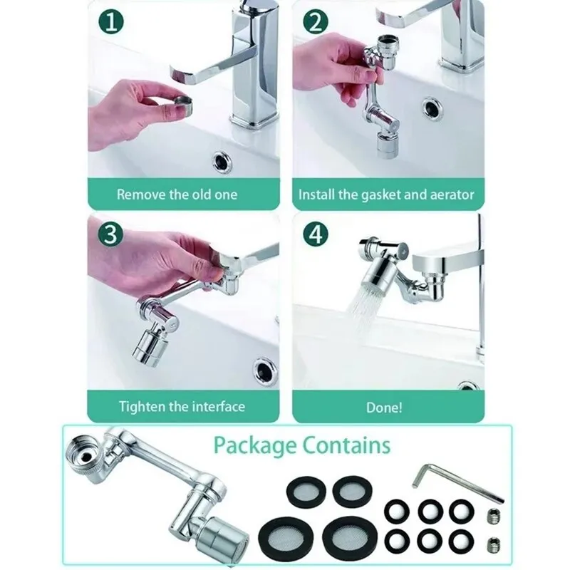 Tête de robinet orientable 1080°